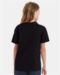 Hanes 5450 Youth Authentic T-Shirt - Black - model back