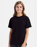 Hanes 5450 Youth Authentic T-Shirt - Black - model front
