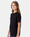 Hanes 5450 Youth Authentic T-Shirt - Black - model side