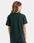 Hanes 5450 Youth Authentic T-Shirt - Deep Forest - model back