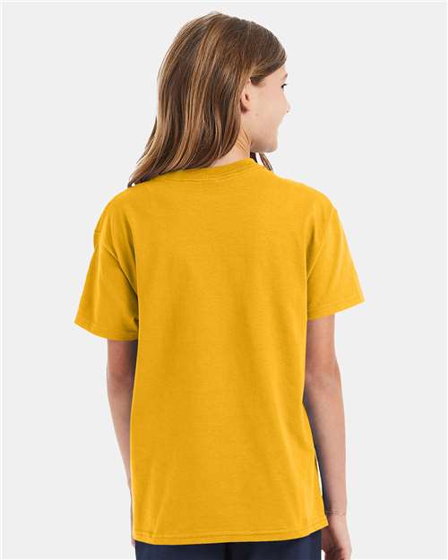 Hanes 5450 Youth Authentic T-Shirt - Gold - model back