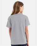 Hanes 5450 Youth Authentic T-Shirt - Light Steel - model back