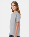 Hanes 5450 Youth Authentic T-Shirt - Light Steel - model side