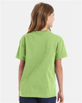 Hanes 5450 Youth Authentic T-Shirt - Lime - model back