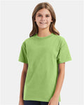 Hanes 5450 Youth Authentic T-Shirt - Lime - model front