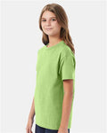 Hanes 5450 Youth Authentic T-Shirt - Lime - model side