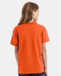 Hanes 5450 Youth Authentic T-Shirt - Orange - model back