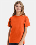 Hanes 5450 Youth Authentic T-Shirt - Orange - model front