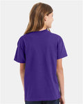 Hanes 5450 Youth Authentic T-Shirt - Purple - model back