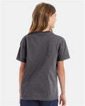 Hanes 5450 Youth Authentic T-Shirt - Smoke Grey - model back