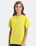 Hanes 5450 Youth Authentic T-Shirt - Yellow - model front