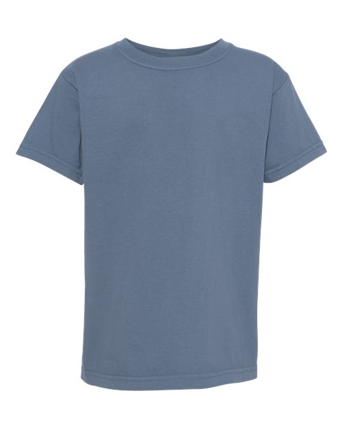 Comfort Colors 9018 Youth Garment-Dyed Heavyweight T-Shirt - Blue Jean - front