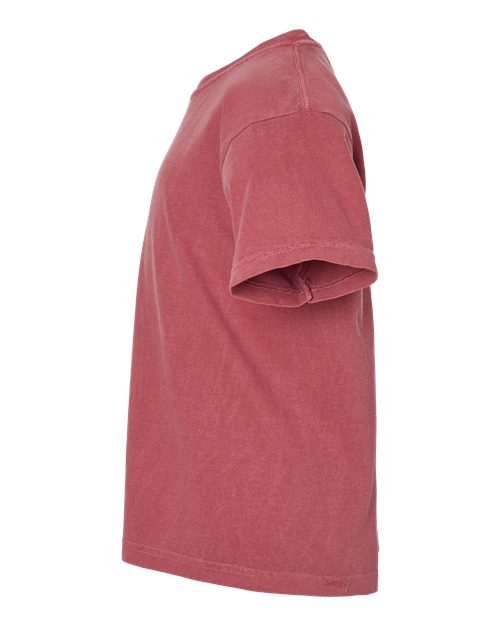 Comfort Colors 9018 Youth Garment-Dyed Heavyweight T-Shirt - Crimson - side
