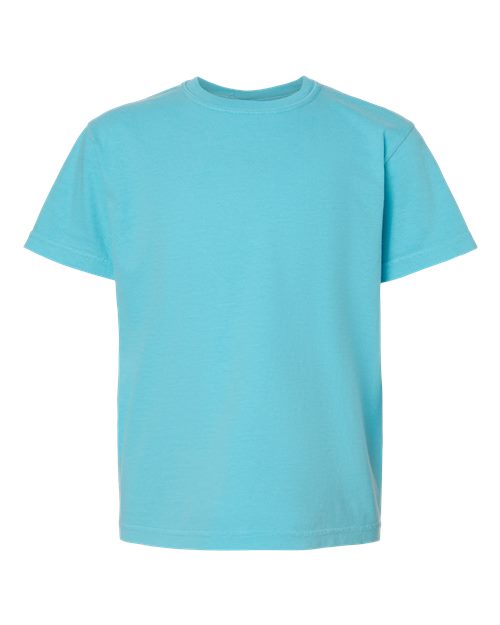 Comfort Colors 9018 Youth Garment-Dyed Heavyweight T-Shirt - Lagoon - front