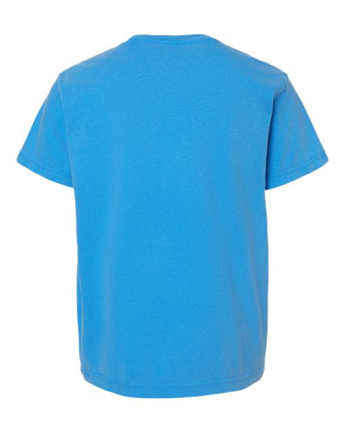 Comfort Colors 9018 Youth Garment-Dyed Heavyweight T-Shirt - Royal Caribe - back