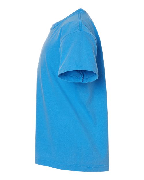 Comfort Colors 9018 Youth Garment-Dyed Heavyweight T-Shirt - Royal Caribe - side