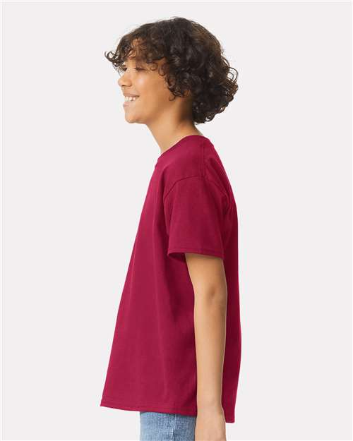 Gildan 2000B Youth Ultra Cotton T-Shirt - Cardinal Red - model side