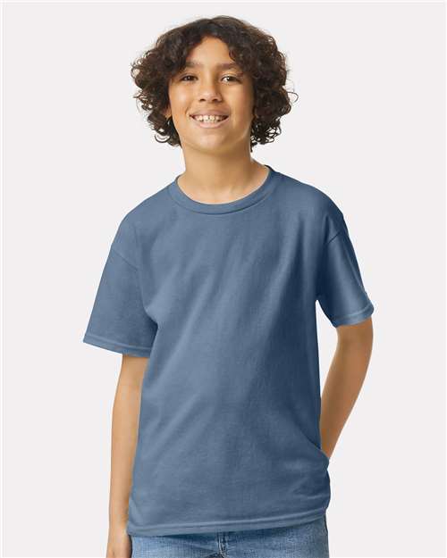 Gildan 2000B Youth Ultra Cotton T-Shirt - Indigo Blue - model front