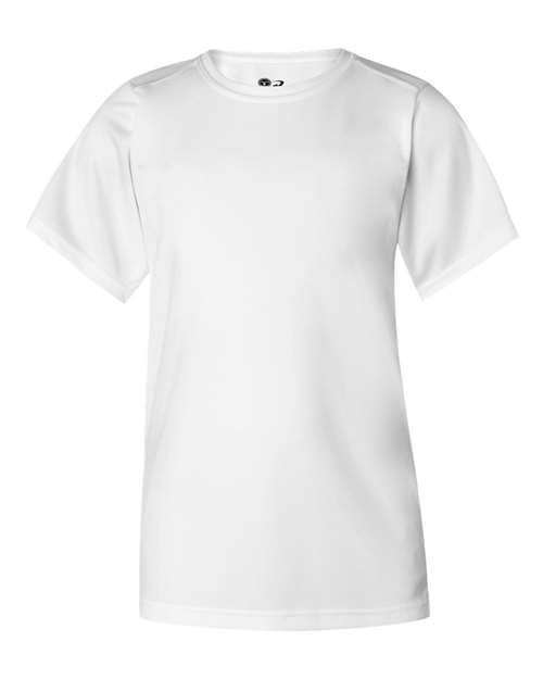 Badger 2120 Youth B-Core T-Shirt - White - front