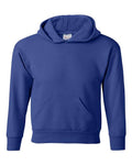 Hanes P473 Youth EcoSmart Hooded Sweatshirt - Deep Royal - front