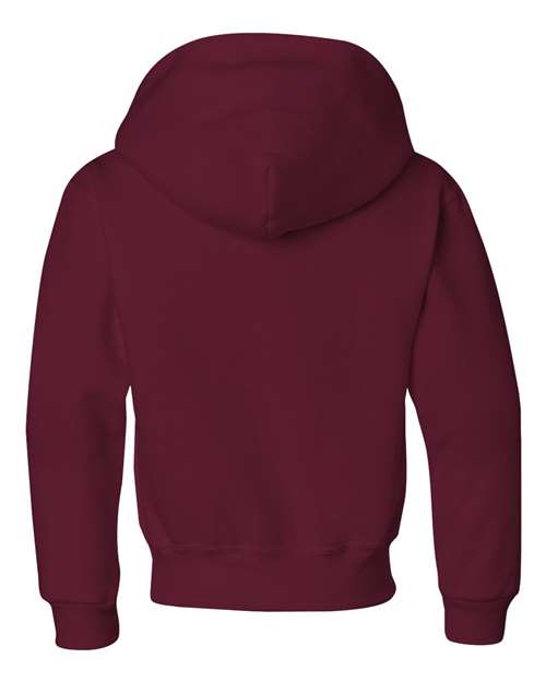 Jerzees 996YR Youth NuBlend Hooded Sweatshirt - Maroon - back