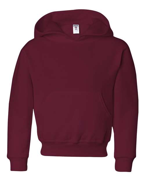 Jerzees 996YR Youth NuBlend Hooded Sweatshirt - Maroon - front