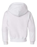 Jerzees 996YR Youth NuBlend Hooded Sweatshirt - White - back