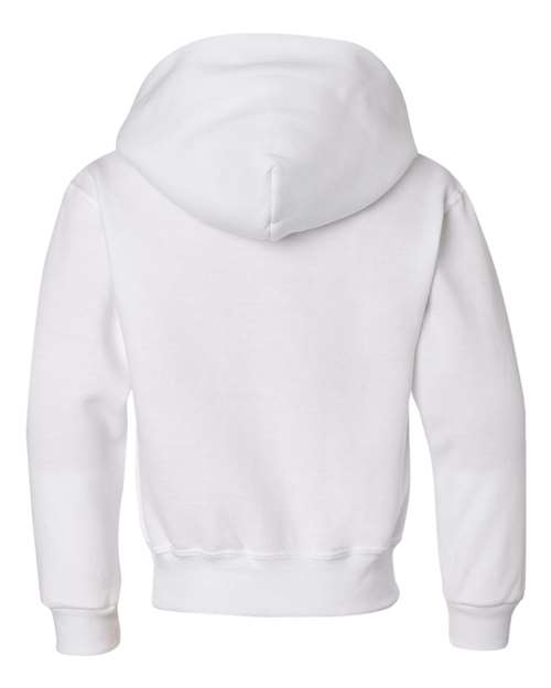 Jerzees 996YR Youth NuBlend Hooded Sweatshirt - White - back
