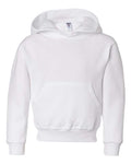 Jerzees 996YR Youth NuBlend Hooded Sweatshirt - White - front
