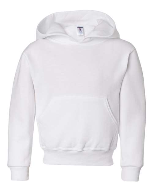 Jerzees 996YR Youth NuBlend Hooded Sweatshirt - White - front