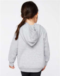 Rabbit Skins 3326 Toddler Pullover Fleece Hoodie - Heather - model back