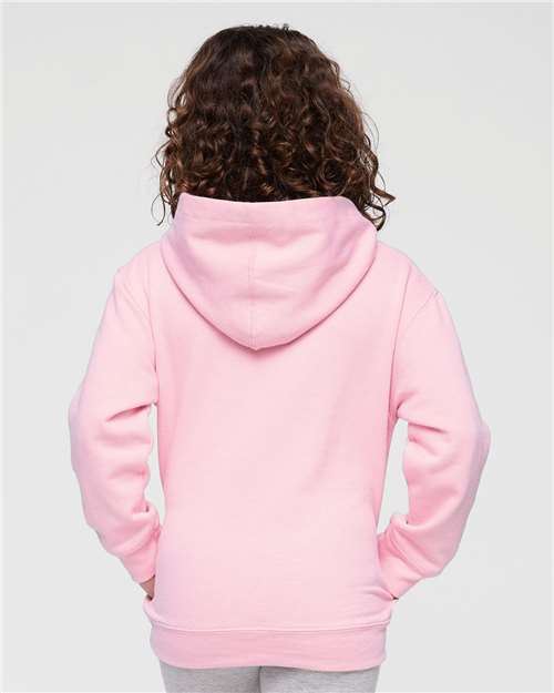 Rabbit Skins 3326 Toddler Pullover Fleece Hoodie - Pink - model back
