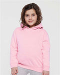 Rabbit Skins 3326 Toddler Pullover Fleece Hoodie - Pink - model front