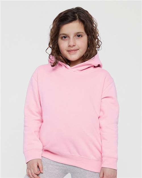 Rabbit Skins 3326 Toddler Pullover Fleece Hoodie - Pink - model front