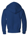 Jerzees 993BR Youth NuBlend Full-Zip Hooded Sweatshirt - Royal - back