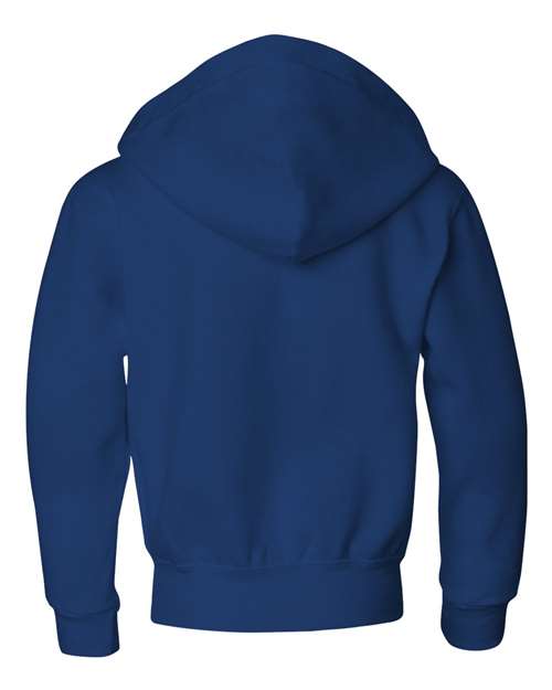 Jerzees 993BR Youth NuBlend Full-Zip Hooded Sweatshirt - Royal - back