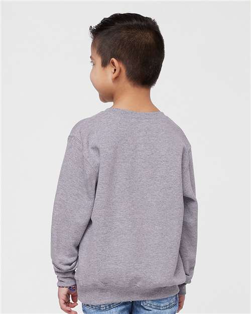Rabbit Skins 3317 Toddler Fleece Crewneck Sweatshirt - Heather - model back
