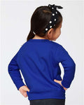 Rabbit Skins 3317 Toddler Fleece Crewneck Sweatshirt - Royal - model back