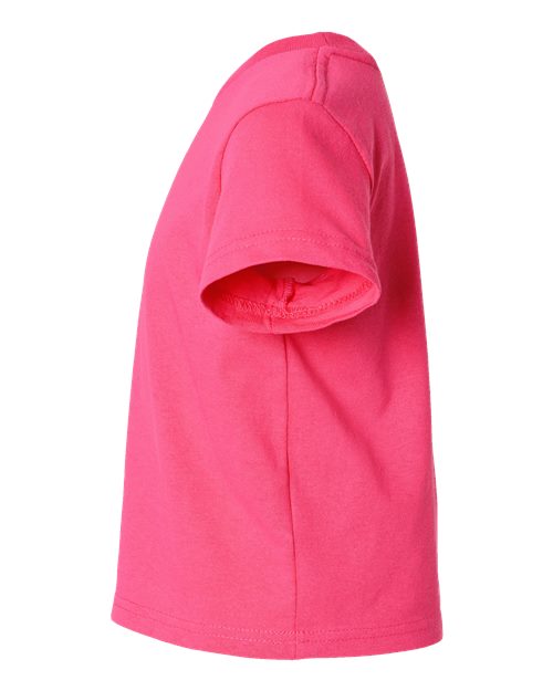 Rabbit Skins 3301J Youth Juvy T-Shirt - Hot Pink - side