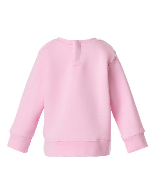 Rabbit Skins 3417 Infant Crewneck Sweatshirt - Pink - back