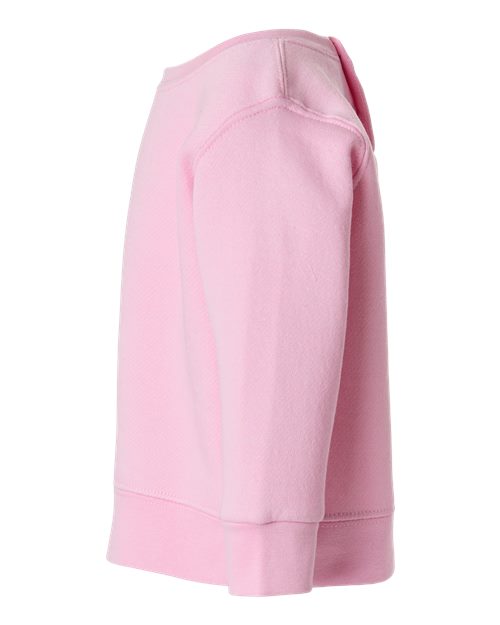 Rabbit Skins 3417 Infant Crewneck Sweatshirt - Pink - side