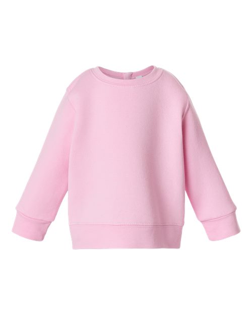 Rabbit Skins 3417 Infant Crewneck Sweatshirt - Pink - front