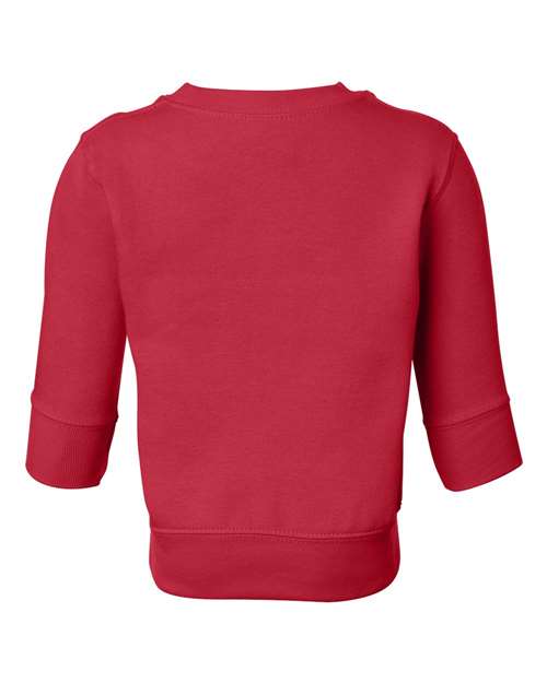 Rabbit Skins 3417 Infant Crewneck Sweatshirt - Red - back
