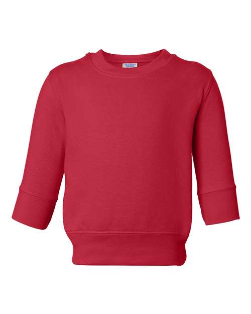 Rabbit Skins 3417 Infant Crewneck Sweatshirt - Red - front