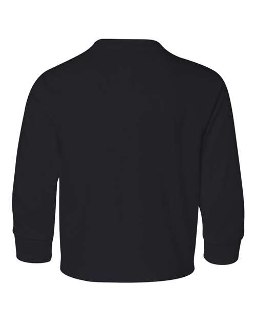 Jerzees 29BLR Youth Dri-Power Long Sleeve 50/50 T-Shirt - Black - back
