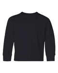 Jerzees 29BLR Youth Dri-Power Long Sleeve 50/50 T-Shirt - Black - front