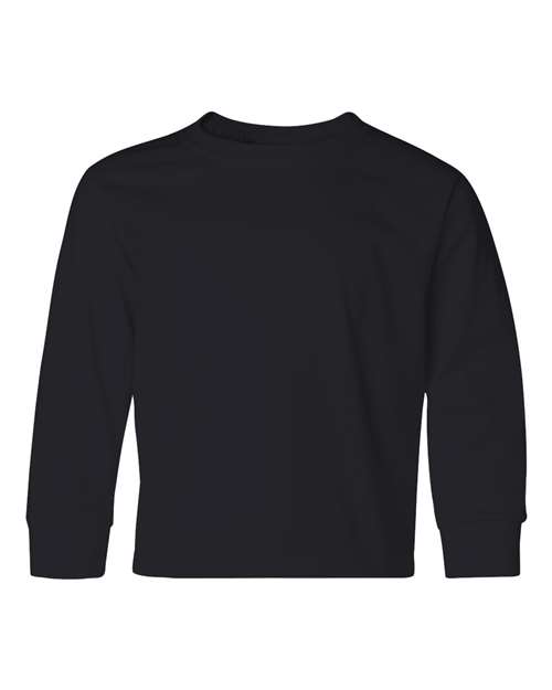 Jerzees 29BLR Youth Dri-Power Long Sleeve 50/50 T-Shirt - Black - front