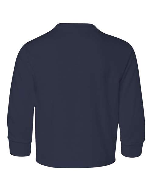Jerzees 29BLR Youth Dri-Power Long Sleeve 50/50 T-Shirt - J. Navy - back