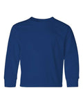 Jerzees 29BLR Youth Dri-Power Long Sleeve 50/50 T-Shirt - Royal - front