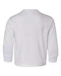 Jerzees 29BLR Youth Dri-Power Long Sleeve 50/50 T-Shirt - White - back